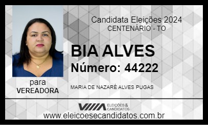 Candidato BIA ALVES 2024 - CENTENÁRIO - Eleições