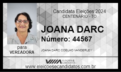 Candidato JOANA DARC 2024 - CENTENÁRIO - Eleições