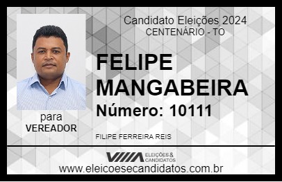 Candidato FELIPE MANGABEIRA 2024 - CENTENÁRIO - Eleições