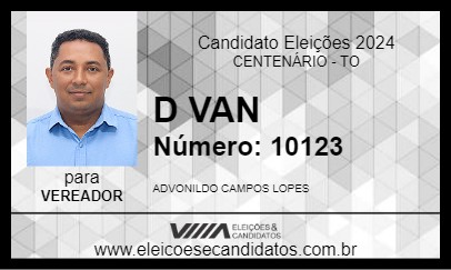 Candidato D VAN 2024 - CENTENÁRIO - Eleições