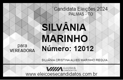 Candidato SILVÂNIA MARINHO 2024 - PALMAS - Eleições