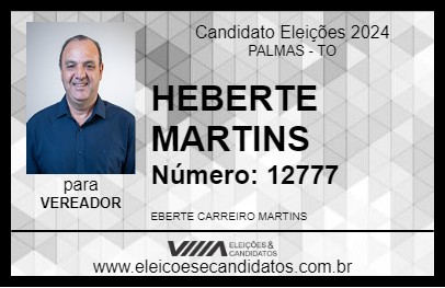 Candidato HEBERTE MARTINS 2024 - PALMAS - Eleições