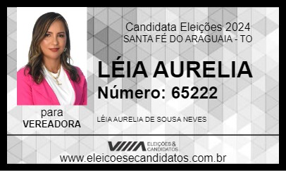 Candidato LÉIA AURELIA 2024 - SANTA FÉ DO ARAGUAIA - Eleições