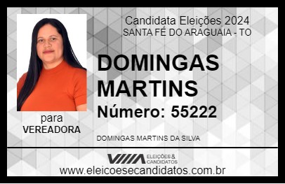 Candidato DOMINGAS MARTINS 2024 - SANTA FÉ DO ARAGUAIA - Eleições