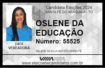 Candidato OSLENE DA EDUCAÇÃO 2024 - SANTA FÉ DO ARAGUAIA - Eleições