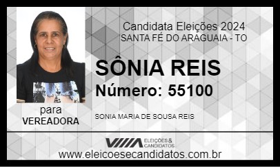 Candidato SÔNIA REIS 2024 - SANTA FÉ DO ARAGUAIA - Eleições