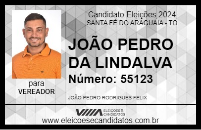 Candidato JOÃO PEDRO DA LINDALVA 2024 - SANTA FÉ DO ARAGUAIA - Eleições