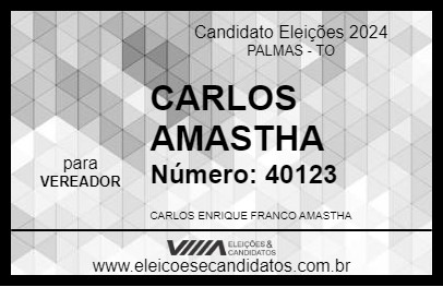 Candidato CARLOS AMASTHA 2024 - PALMAS - Eleições