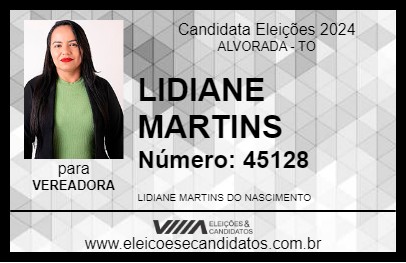 Candidato LIDIANE MARTINS 2024 - ALVORADA - Eleições