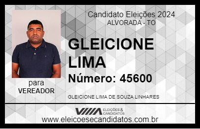 Candidato GLEICIONE LIMA 2024 - ALVORADA - Eleições