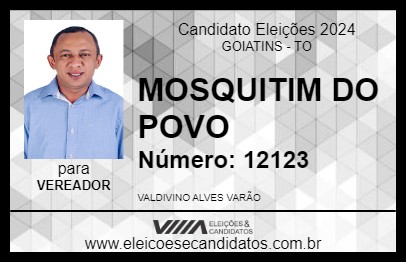 Candidato MOSQUITIM DO POVO 2024 - GOIATINS - Eleições