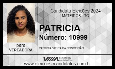 Candidato PATRICIA 2024 - MATEIROS - Eleições