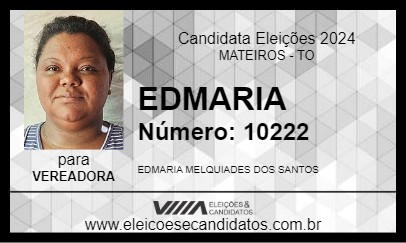 Candidato EDMARIA 2024 - MATEIROS - Eleições