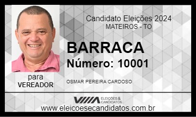 Candidato BARRACA 2024 - MATEIROS - Eleições