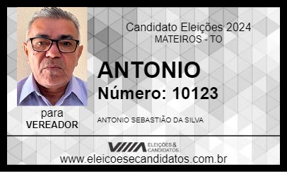 Candidato ANTONIO 2024 - MATEIROS - Eleições