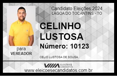 Candidato CELINHO LUSTOSA 2024 - LAGOA DO TOCANTINS - Eleições