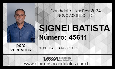 Candidato SIGNEI BATISTA 2024 - NOVO ACORDO - Eleições