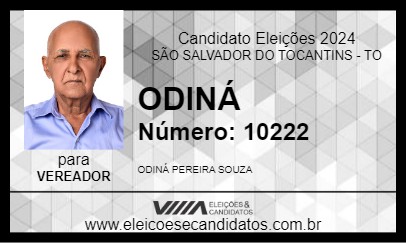 Candidato ODINÁ 2024 - SÃO SALVADOR DO TOCANTINS - Eleições