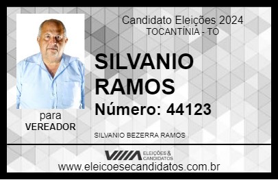 Candidato SILVANIO RAMOS 2024 - TOCANTÍNIA - Eleições