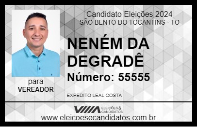 Candidato NENÉM DA DEGRADÊ 2024 - SÃO BENTO DO TOCANTINS - Eleições