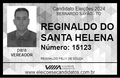 Candidato REGINALDO DO SANTA HELENA 2024 - BERNARDO SAYÃO - Eleições