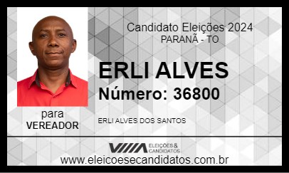 Candidato ERLI ALVES 2024 - PARANÃ - Eleições