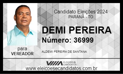 Candidato DEMI PEREIRA 2024 - PARANÃ - Eleições