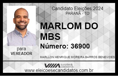 Candidato MARLOM DO MBS 2024 - PARANÃ - Eleições