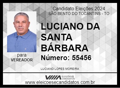 Candidato LUCIANO DA SANTA BÁRBARA 2024 - SÃO BENTO DO TOCANTINS - Eleições