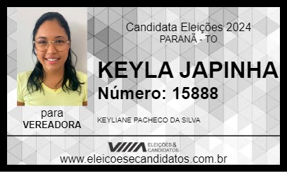 Candidato KEYLA JAPINHA 2024 - PARANÃ - Eleições