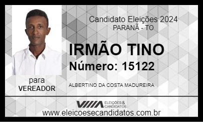 Candidato IRMÃO TINO 2024 - PARANÃ - Eleições