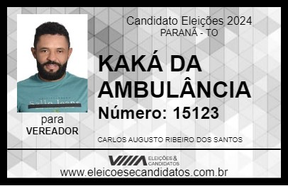 Candidato KAKÁ DA AMBULÂNCIA 2024 - PARANÃ - Eleições