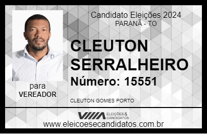 Candidato CLEUTON SERRALHEIRO 2024 - PARANÃ - Eleições