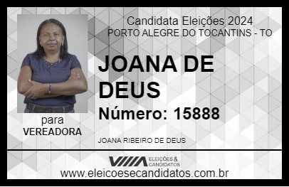 Candidato JOANA DE DEUS 2024 - PORTO ALEGRE DO TOCANTINS - Eleições