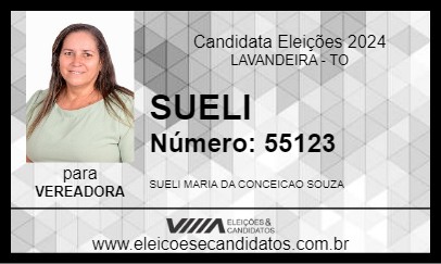 Candidato SUELI 2024 - LAVANDEIRA - Eleições