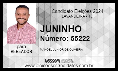 Candidato JUNINHO 2024 - LAVANDEIRA - Eleições