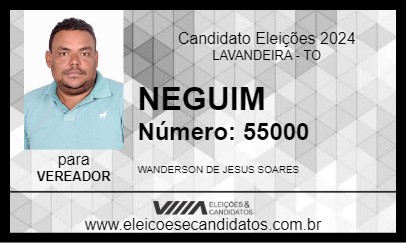 Candidato NEGUIM 2024 - LAVANDEIRA - Eleições