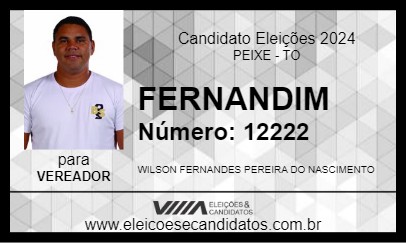 Candidato FERNANDIM 2024 - PEIXE - Eleições