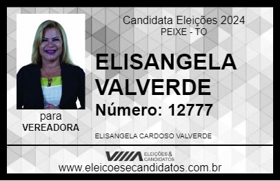 Candidato ELISANGELA VALVERDE 2024 - PEIXE - Eleições