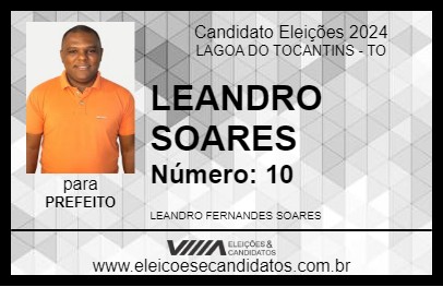 Candidato LEANDRO SOARES 2024 - LAGOA DO TOCANTINS - Eleições