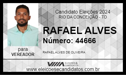 Candidato RAFAEL ALVES 2024 - RIO DA CONCEIÇÃO - Eleições