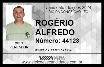 Candidato ROGÉRIO ALFREDO 2024 - RIO DA CONCEIÇÃO - Eleições