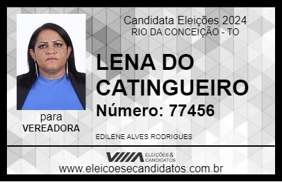 Candidato LENA DO CATINGUEIRO 2024 - RIO DA CONCEIÇÃO - Eleições