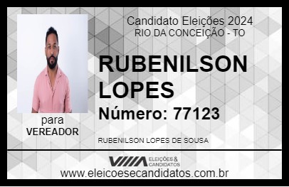 Candidato RUBENILSON LOPES 2024 - RIO DA CONCEIÇÃO - Eleições