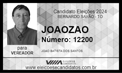 Candidato JOÃOZÃO 2024 - BERNARDO SAYÃO - Eleições