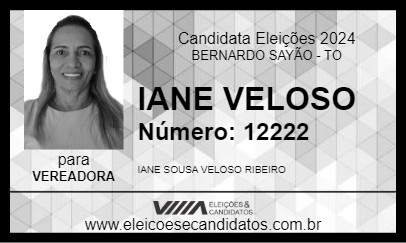 Candidato IANE VELOSO 2024 - BERNARDO SAYÃO - Eleições