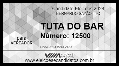 Candidato TUTA DO BAR 2024 - BERNARDO SAYÃO - Eleições