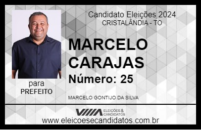 Candidato MARCELO CARAJAS 2024 - CRISTALÂNDIA - Eleições