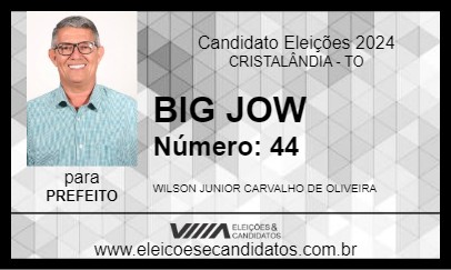 Candidato BIG JOW 2024 - CRISTALÂNDIA - Eleições