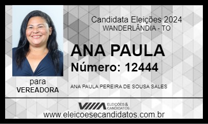 Candidato ANA PAULA 2024 - WANDERLÂNDIA - Eleições